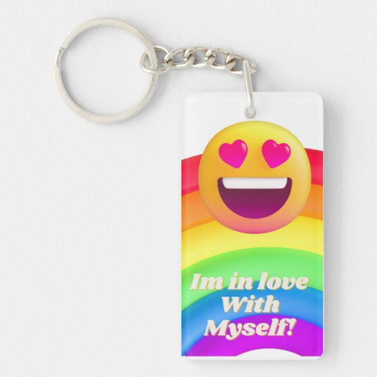 私は自分自身を愛している キーホルダー (正面)