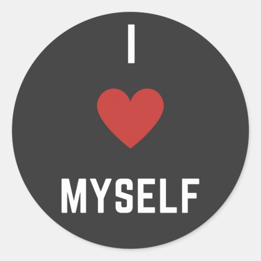私は自分自身を愛している ラウンドシール (正面)
