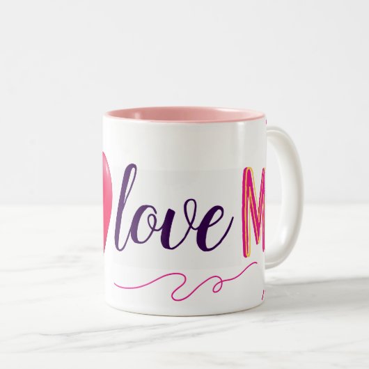 私は自分自身を愛していエレガントる ツートーンマグカップ (正面右)