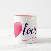 私は自分自身を愛していエレガントる ツートーンマグカップ (中央)