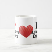 私は自動車整備士を愛します コーヒーマグカップ (中央)