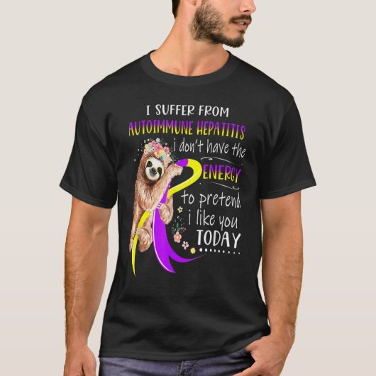 私は自己免疫性肝炎のエネルギーかわいい Tシャツ (正面)