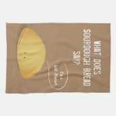 私は自業自得のソードウ·パン·ブラウン·ホワイト キッチンタオル (横)