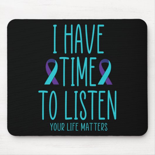 私は自殺する時聞間がある認識度メンタルヘア マウスパッド (正面)