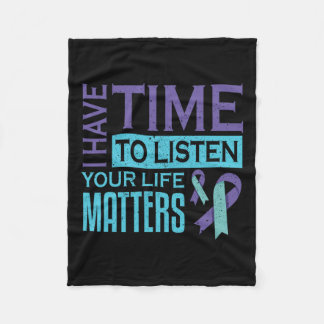 私は自殺で生聞活の時間がある フリースブランケット