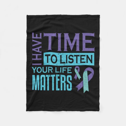 私は自殺で生聞活の時間がある フリースブランケット (正面)