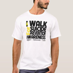 私は自殺の防止の認識度のために歩きます Tシャツ