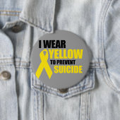 私は自殺を防ぐために黄色を身に着けています 缶バッジ (インサイチュ)