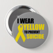 私は自殺を防ぐために黄色を身に着けています 缶バッジ (正面&裏面)