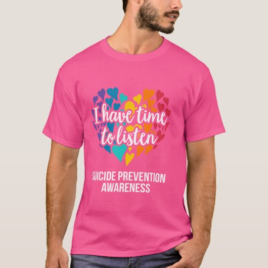 私は自殺防聞止Aをリボンする時間がある Tシャツ (正面)