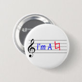 私は自然なミュージシャン音楽だ 缶バッジ (正面&裏面)