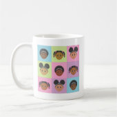 私は自然誇りを持ったな私になる！ギフトを並べる！ コーヒーマグカップ (左)