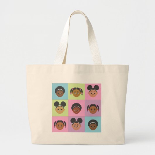 私は自然誇りを持ったな私になる!ギフトを並べる! ラージトートバッグ (正面)