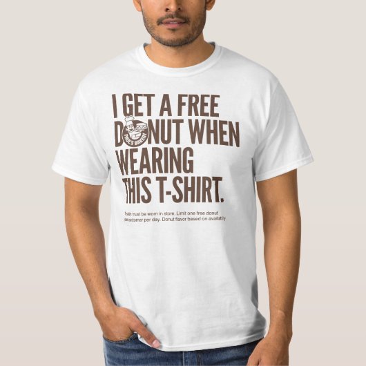 私は自由なドーナツTシャツを得ます Tシャツ (正面)