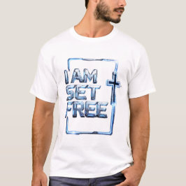 私は自由にされました – メタリッククロスTシャツ Tシャツ