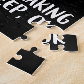 私は自由に愛の羊かわいい動物のキラキラ ジグソーパズル (側面)