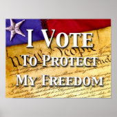 私は自由保護に投票する ポスター (正面)