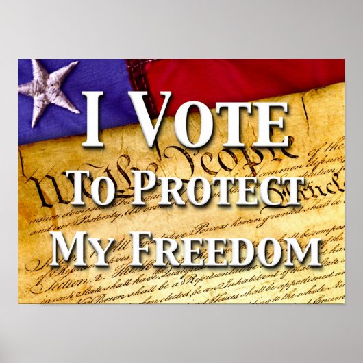 私は自由保護に投票する ポスター (正面)