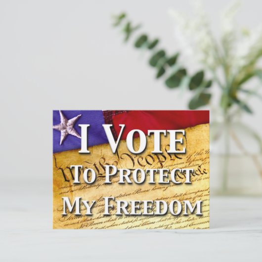 私は自由保護に投票する ポストカード (スタンド正面)