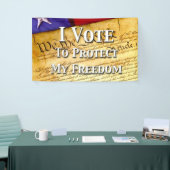 私は自由保護に投票する 横断幕 (トレードショー)