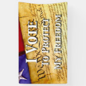 私は自由保護に投票する 横断幕 (縦)