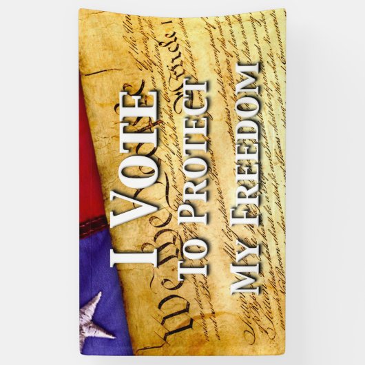私は自由保護に投票する 横断幕 (縦)
