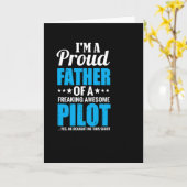 私は自由誇りを持ったなパイロットの父素晴らし- カード (黄色い花)