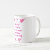 私は自由誇りを持ったな娘の母素晴らしだ コーヒーマグカップ (正面右)
