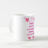 私は自由誇りを持ったな娘の母素晴らしだ コーヒーマグカップ (正面左)