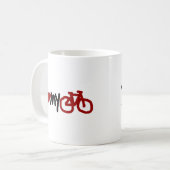 私は自転車が大好きだ コーヒーマグカップ (正面左)