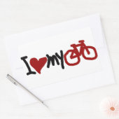 私は自転車が大好きだ 長方形シール (封筒)