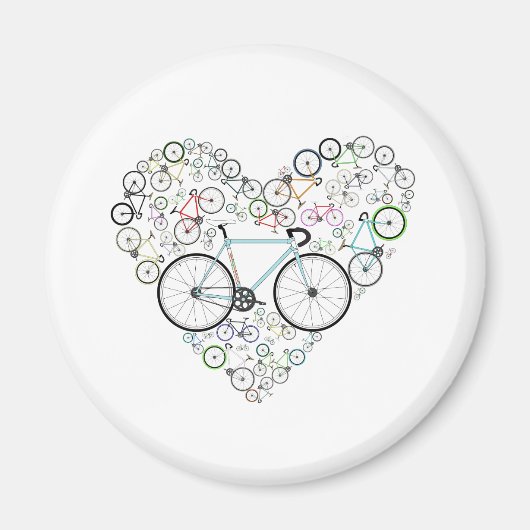 私は自転車が大好き マグネット (正面)