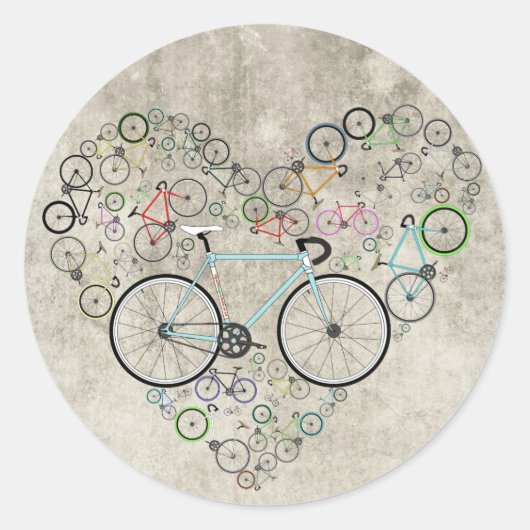 私は自転車が大好き ラウンドシール (正面)