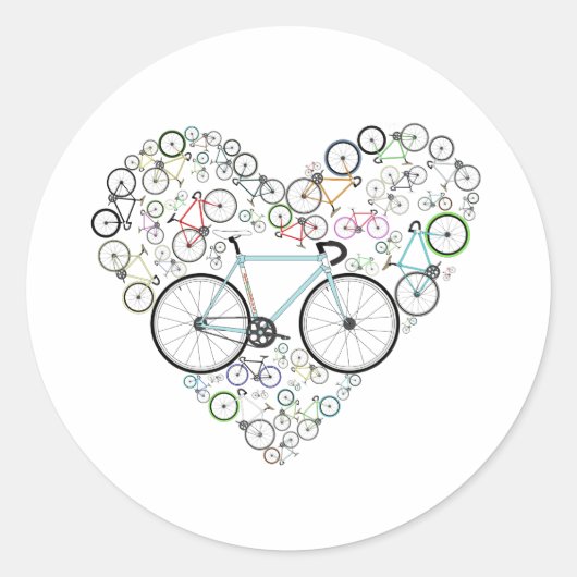 私は自転車が大好き ラウンドシール (正面)