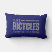 私は自転車が好きで、多分3人の引用文 ランバークッション (裏面)