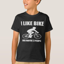 私は自転車が好きで、多分3人のTシャツの贈り物が好き