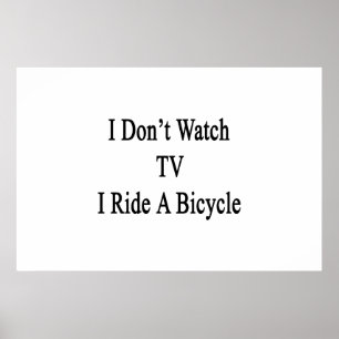 私は自転車に乗ってテレビを見ない ポスター