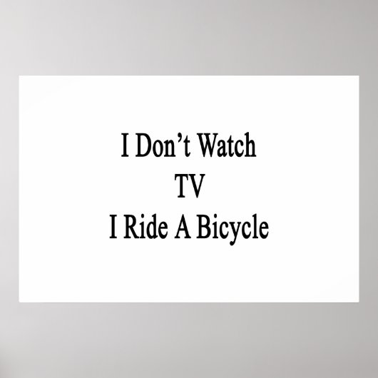 私は自転車に乗ってテレビを見ない ポスター (正面)