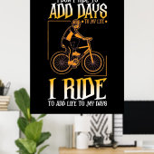 私は自転車に乗って自分の日に命を与える ポスター (ホームオフィス)