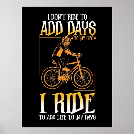 私は自転車に乗って自分の日に命を与える ポスター (正面)