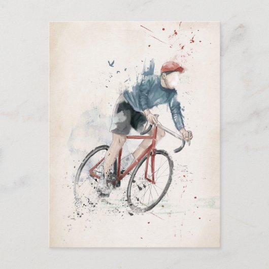 私は自転車に乗りたい ポストカード (正面)