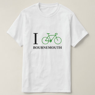 私は自転車に乗りますボーンマス(緑の自転車アイコン)を Tシャツ