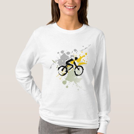 私は自転車に乗ることを愛します Tシャツ (正面)