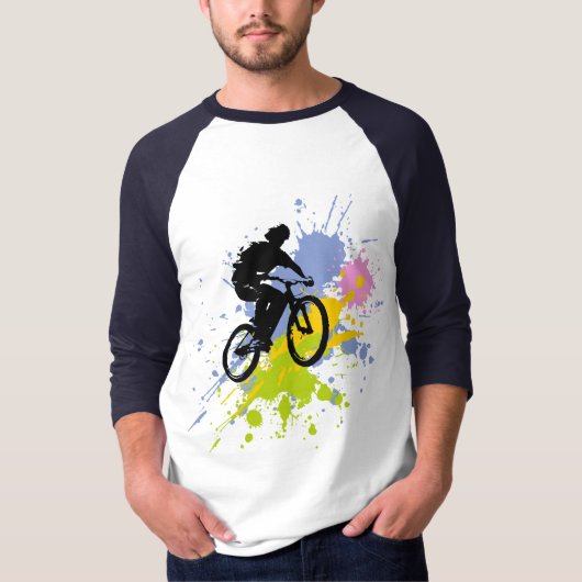 私は自転車に乗ることを愛します Tシャツ (正面)