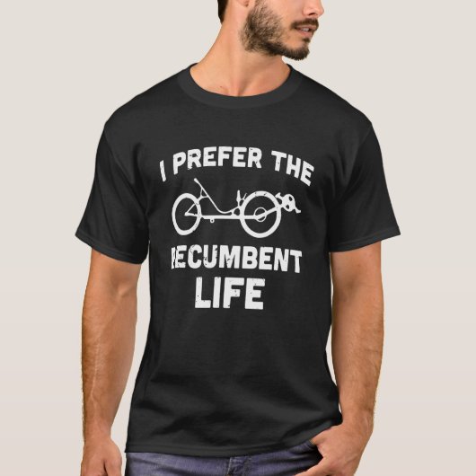 私は自転車を置いた後ろ向きの生活を好む Tシャツ (正面)