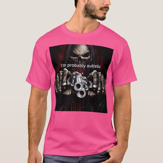 私は自閉症かもしれない Tシャツ (正面)