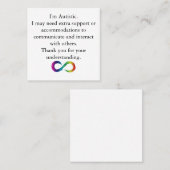 「私は自閉症だ」認識度 – 通信カード コーリングカード (正面/裏面)