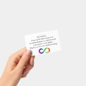 「私は自閉症だ」認識度 – 通信カード バッジ (手持ち)