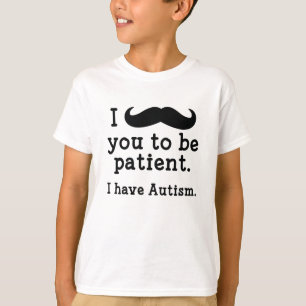 私は自閉症だ Tシャツ