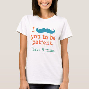 私は自閉症だ Tシャツ